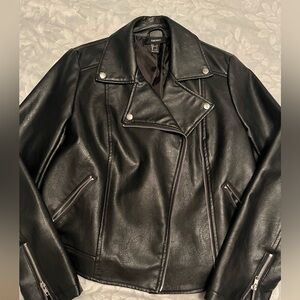 Forever 21 Black Leather Biker Jacket